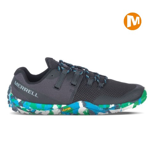 Merrell Trail Glove 6 Eco Laufschuhe Damen Schwarz/Grün [DE-BNMVZ]
